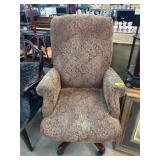 Decorative Upholstered Office Chair With Swivel Ba
