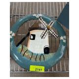 Decorative Metal Windmill Wall Hanging