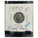 1970-S Proof Roosevelt Dime in Holder