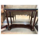 Wood Console Table With Marble Top