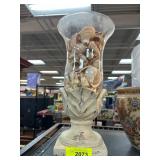 Decorative Hurricane Vase with Seashell Display