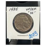 1935 Buffalo Nickel in VF/EF Condition