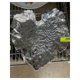 Arthur Court Leaf-Shaped Serving Tray with Grapes