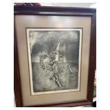 Framed Artwork Cranes on Roost by Alfred W.