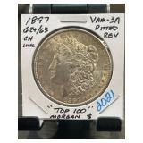 1897 Morgan Dollar VAM-3A Pitted Reverse