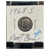 1968-S Roosevelt Dime Proof Coin