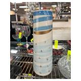 Hand-Painted Ceramic Cylindrical Vase