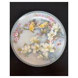 Decorative Porcelain Plate with Bird Motif