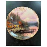 Thomas Kinkade October Plate with COA