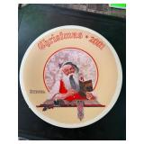 2001 Norman Rockwell 'Bookkeeper Santa' Plate