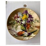 Decorative Plate Featuring Irises by Vernon Keelin