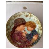 Edna Hibel Mother's Day Plate, Sarah and Tess