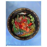 Russian Lacquer Plate 'Ruslan and Ludmila'