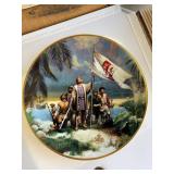Columbus Raises the Flag Commemorative Plate