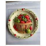 Rhodes Studios Basket Full of Apples Plate