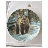 Decorative Plate Featuring 'The Grizzly Bear'