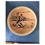 Newell Pottery Co. 'Die Walk am Rhein' Plate