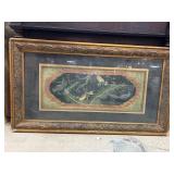 Framed Decorative Artwork with Bird Motif