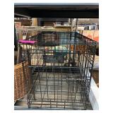 Black Metal Wire Pet Crate with Latch Closures