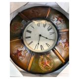 Star-Themed Wall Clock With Roman Numerals