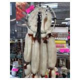 Fur and Feather Wall Hanging With Beaded Details