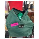 Green Hard Hat with Accessories in Zippered Bag