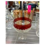 Decorative Glassware Lot with Red and Amber Tones