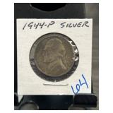 1944-P Jefferson Nickel with Silver Composition