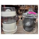 Glass Cookie Jar and Juicer Combo