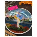 Decorative Plate With South America Design