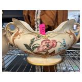 Porcelain Handled Bowl with Floral Motif