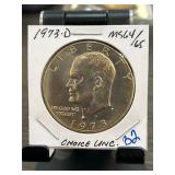 1973-D Eisenhower Dollar Graded MS64/65