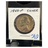 1942-P Jefferson Nickel With Silver Content