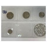 Mexican Silver Coins in Plastic Holder