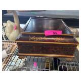 Decorative Wooden Box With Floral Pattern