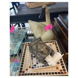 Decorative Swan Figurine and Ceramic Items