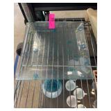 Glass Square Tray with Colored Accents