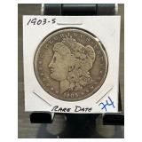1903-S Morgan Silver Dollar with Rare Date
