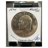 1974 Eisenhower Dollar in Choice Uncirculated Cond