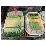 Ceramic Vegetable-Themed Serving Platters