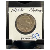 1935-D Buffalo Nickel in Fine/Very Fine Condition