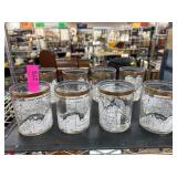 Eight Dow-Jones Industrial Average Whiskey Glasses