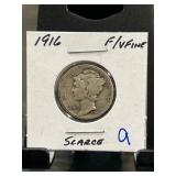 1916 Barber Dime in Fine to Very Fine Condition