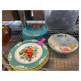 Pioneer Woman Stoneware Floral Plate Set