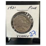 1921 Buffalo Nickel in Fine Condition