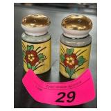Hand-Painted Floral Salt and Pepper Shakers