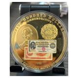 American Mint Abraham Lincoln Gold Certificate Coi