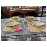 Crown Ducal Gainsborough Soup Bowls and Plates Set