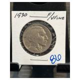 1930 Buffalo Nickel in Fine/Very Fine Condition
