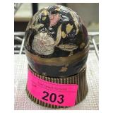 Vintage Cloisonne Egg-Shaped Enameled Box